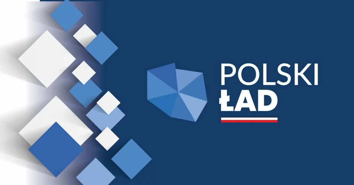 Logo Rządowego Funduszu Polski Ład: Programu Inwestycji Strategicznych