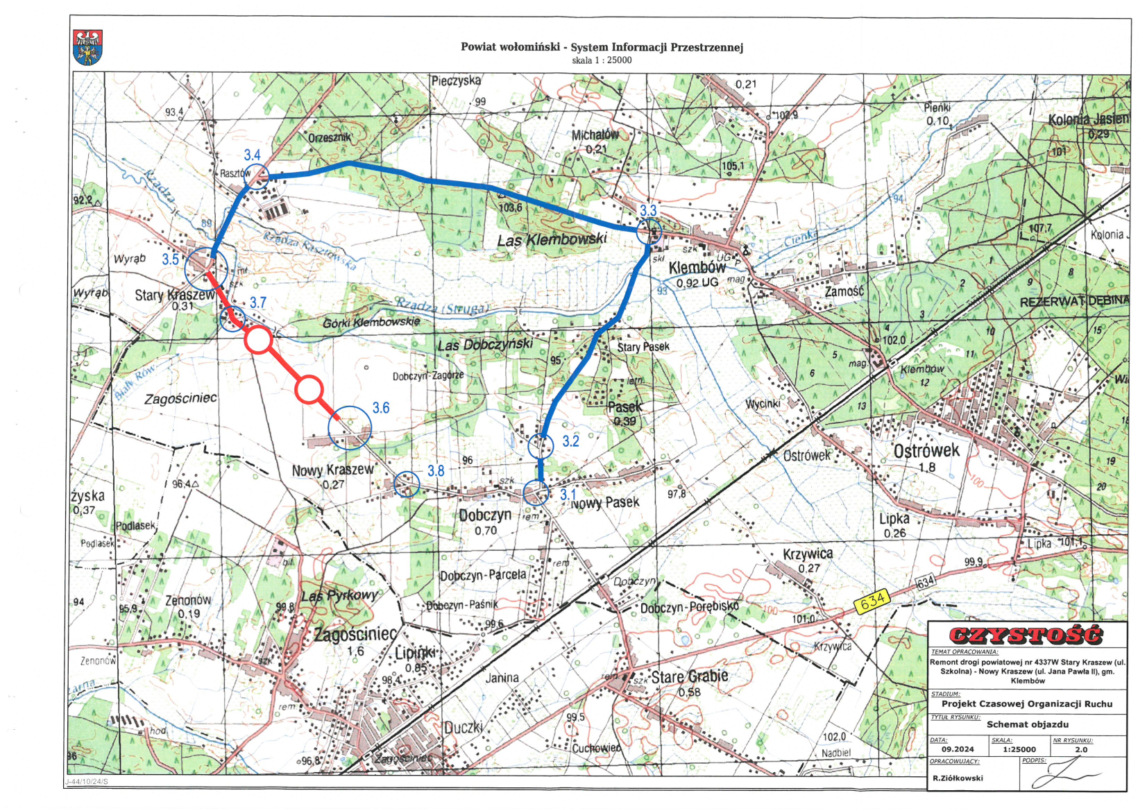 Remont drogi powiatowej Nr 4337W Stary Kraszew &ndash; Nowy Kraszew
