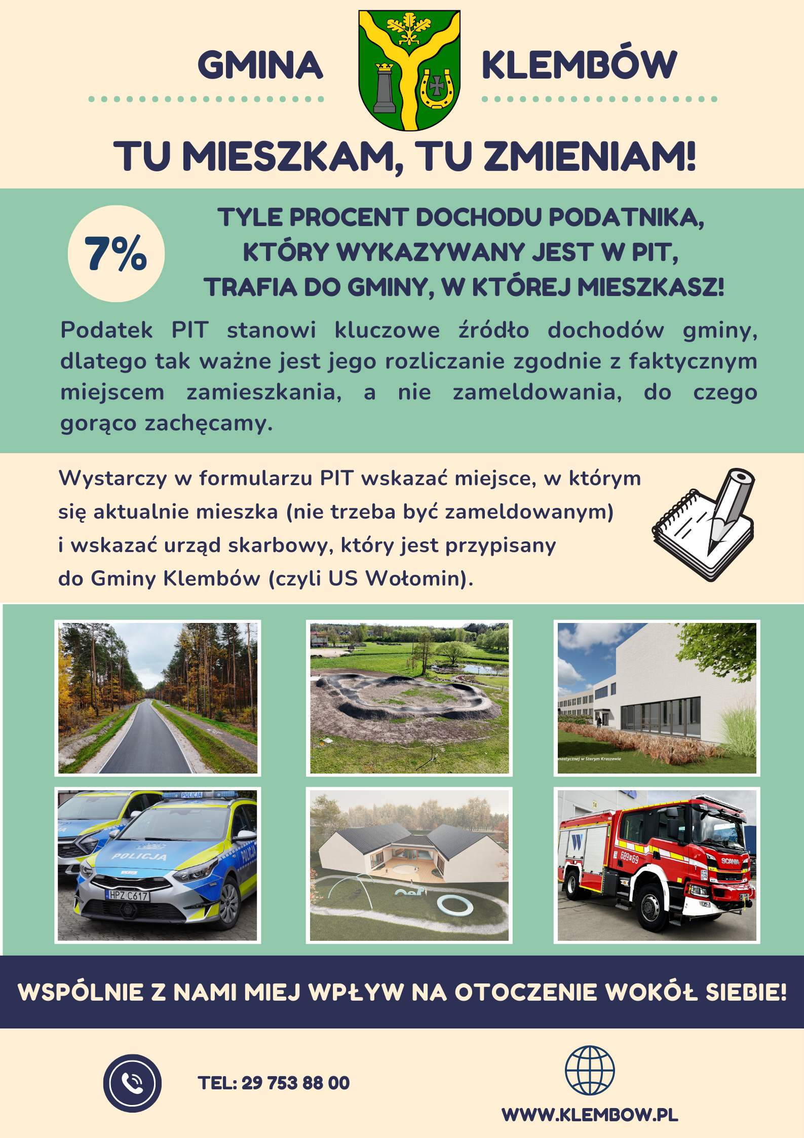 Tu mieszkam! Tu zmieniam! Rozlicz sw&oacute;j PIT w Gminie Klemb&oacute;w. 